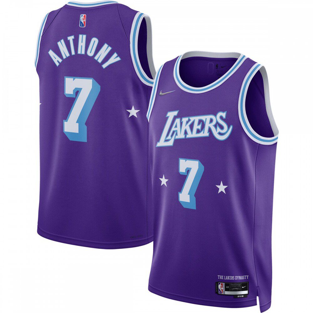 Carmelo Anthony Los Angeles Lakers 2021/22 Swingman Jersey - City Edition - Purple-Pro Kit Vault | Brand New 26/27 Sports Jerseys